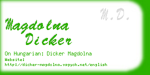 magdolna dicker business card